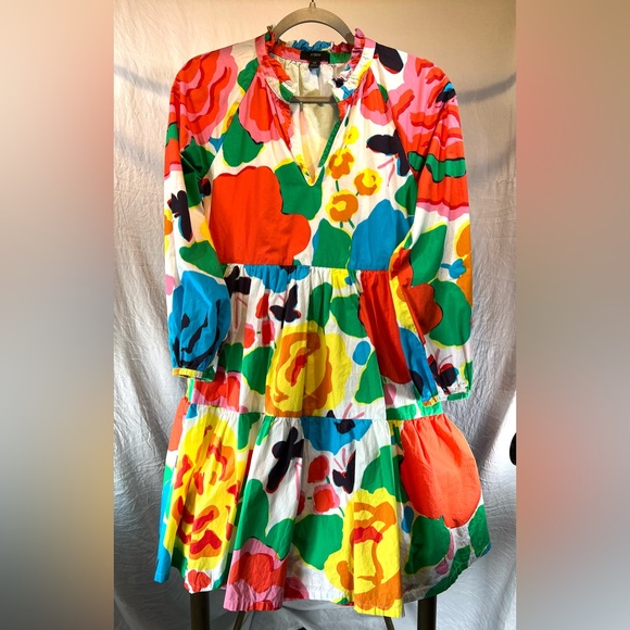 J. Crew Dresses & Skirts - J. Crew Multicolor Floral Long Sleeve Dress